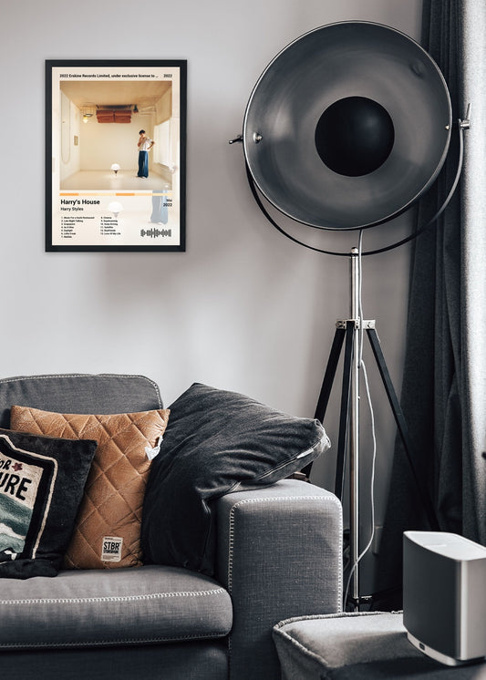 Quadro Harry Styles Harry's House (Light) Com Vidro