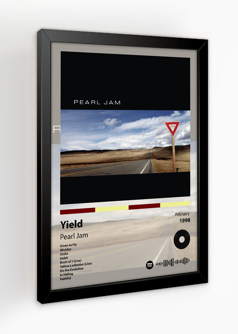 Quadro Yield - Pearl Jam - Com vidro