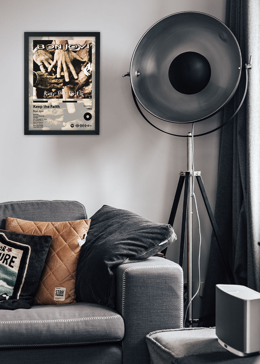 Quadro Keep the Faith - Bon Jovi - Com vidro