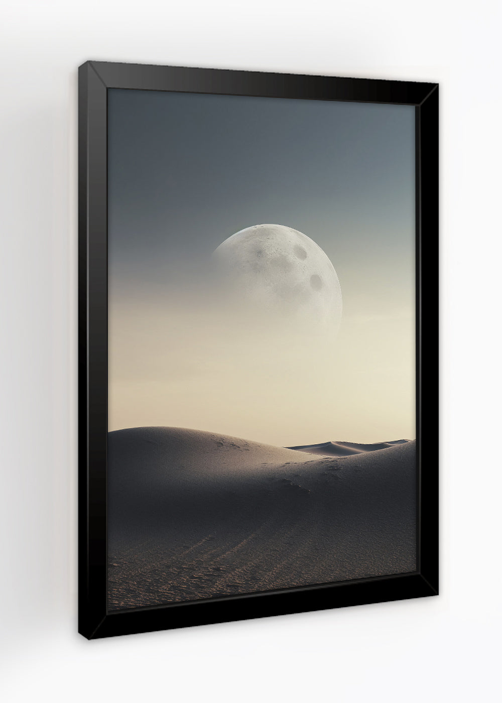 Quadro Decorativo Deserto ao luar - Paisagens - Com vidro