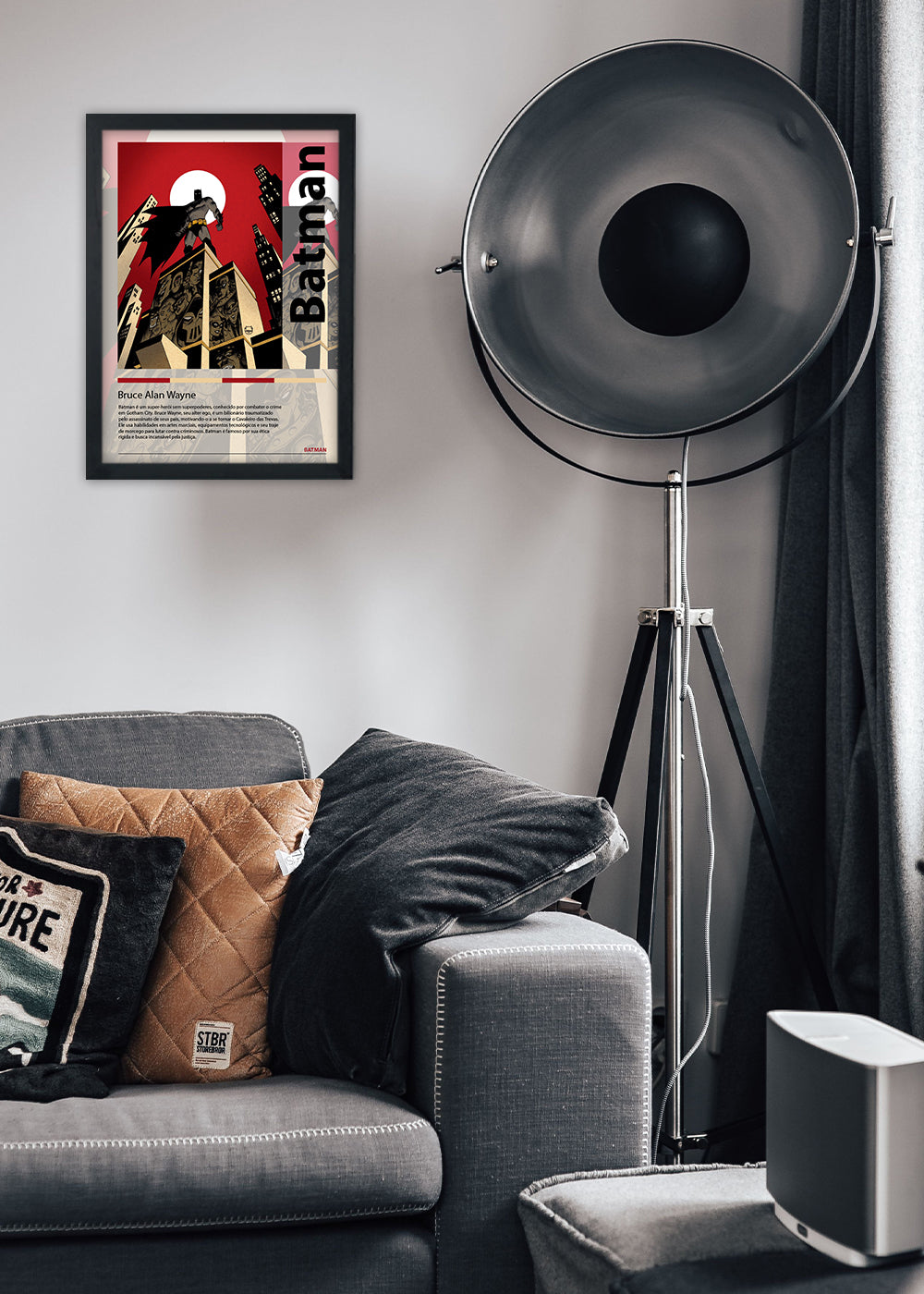 Quadro Red Batman - Com vidro
