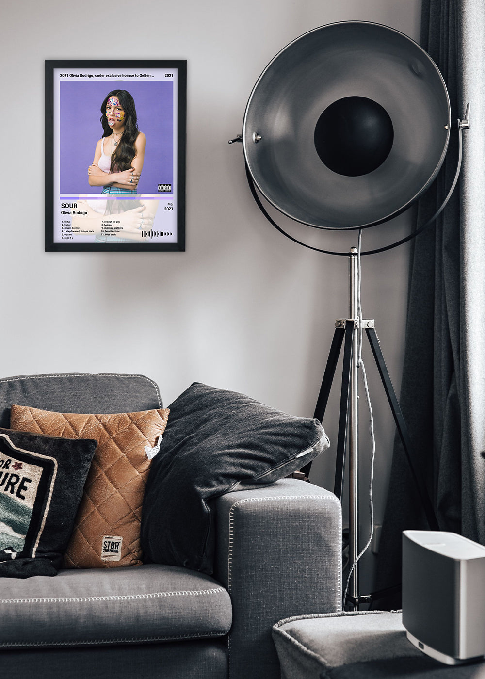 Quadro Olivia Rodrigo - Sour (Light) - Com Vidro