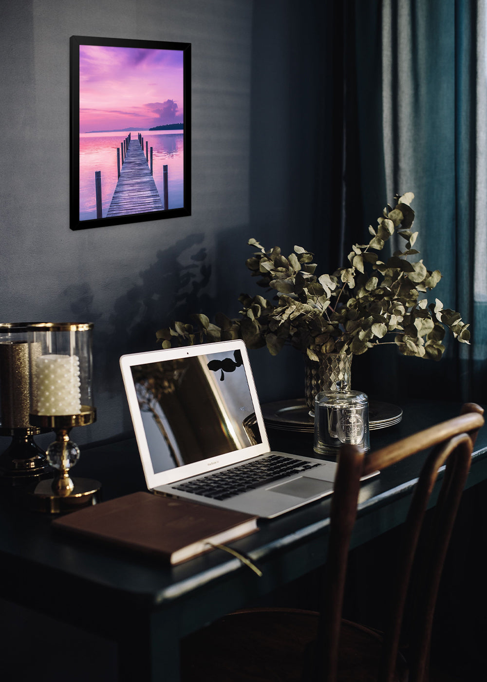 Quadro Decorativo A ponte ao rose - Com vidro