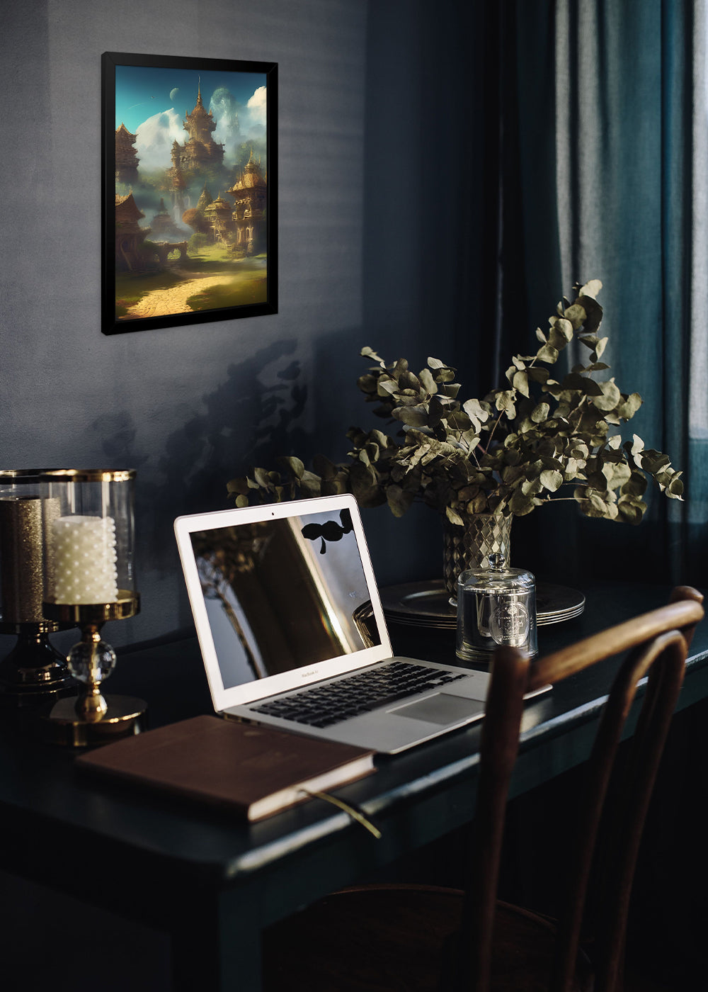 Quadro Decorativo Reino de Vanaheim - Com vidro