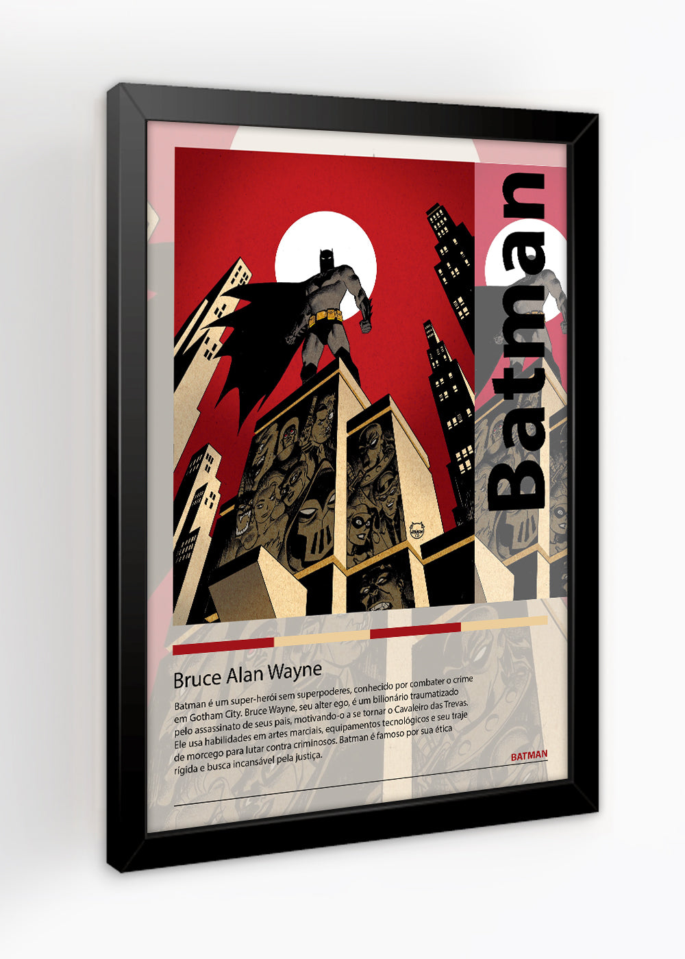 Quadro Red Batman - Com vidro