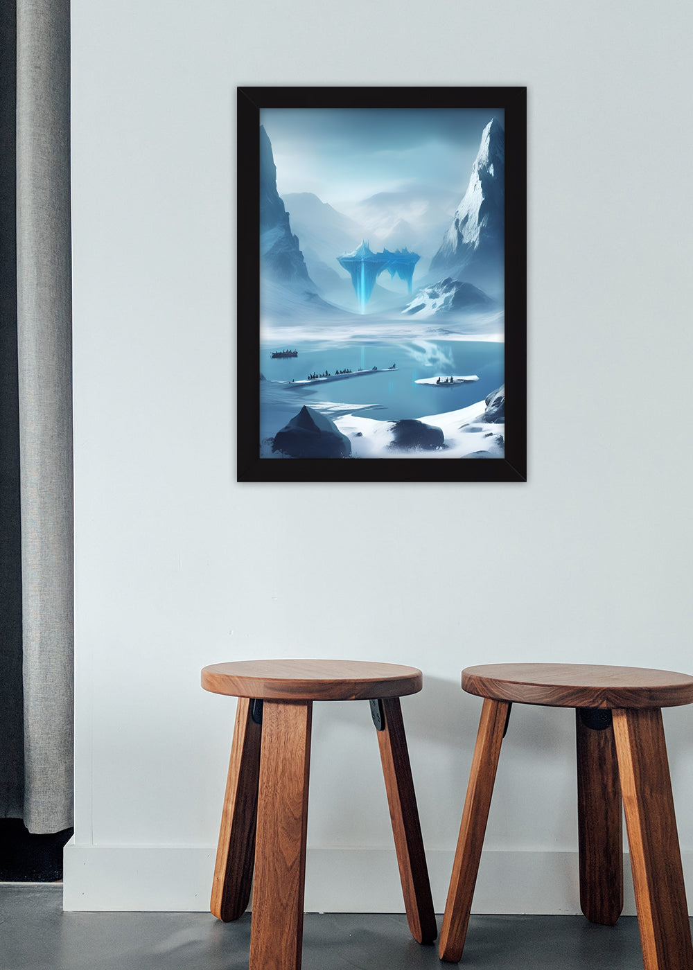 Quadro Decorativo O Reino de Jotunheim - Com vidro