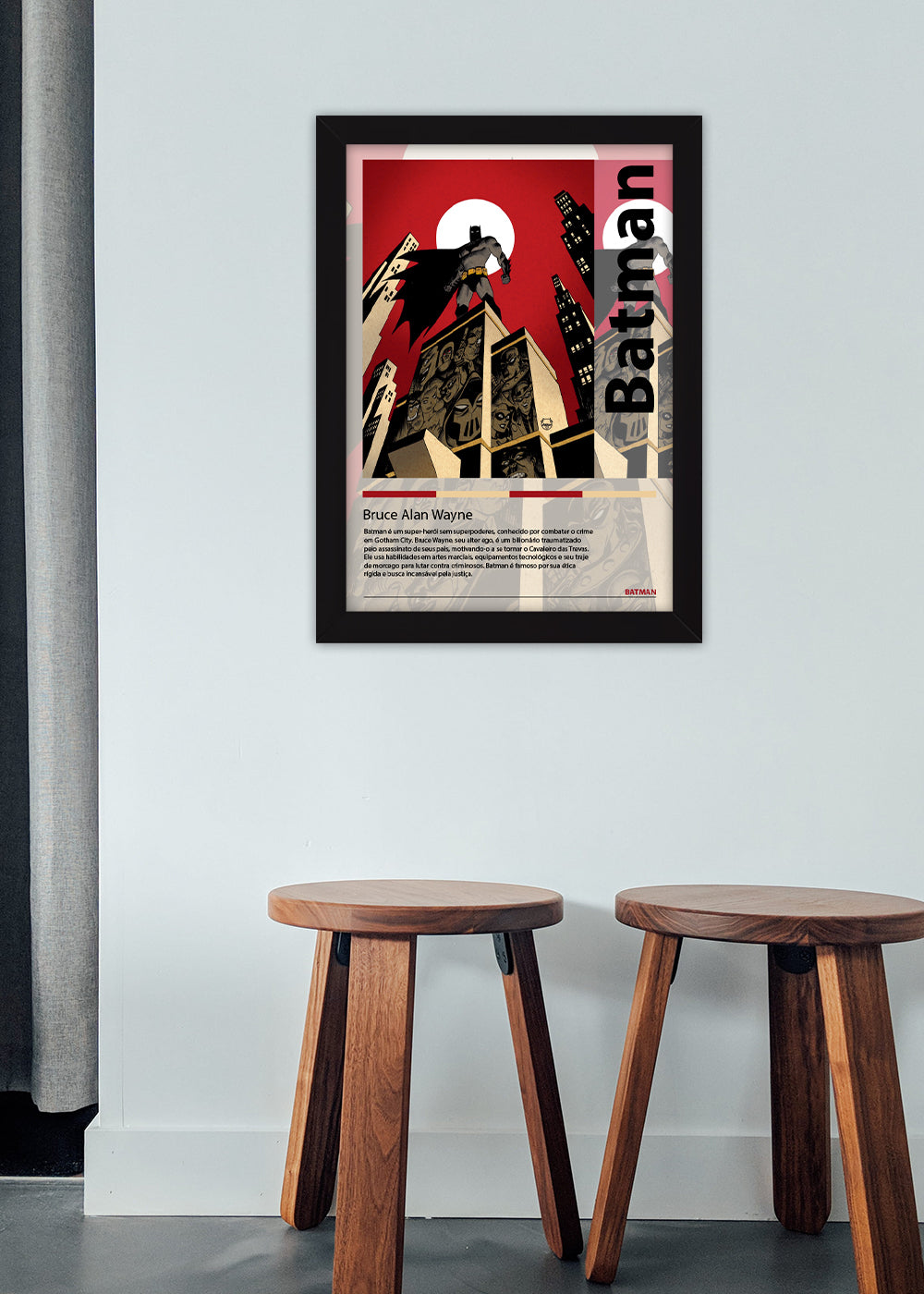 Quadro Red Batman - Com vidro