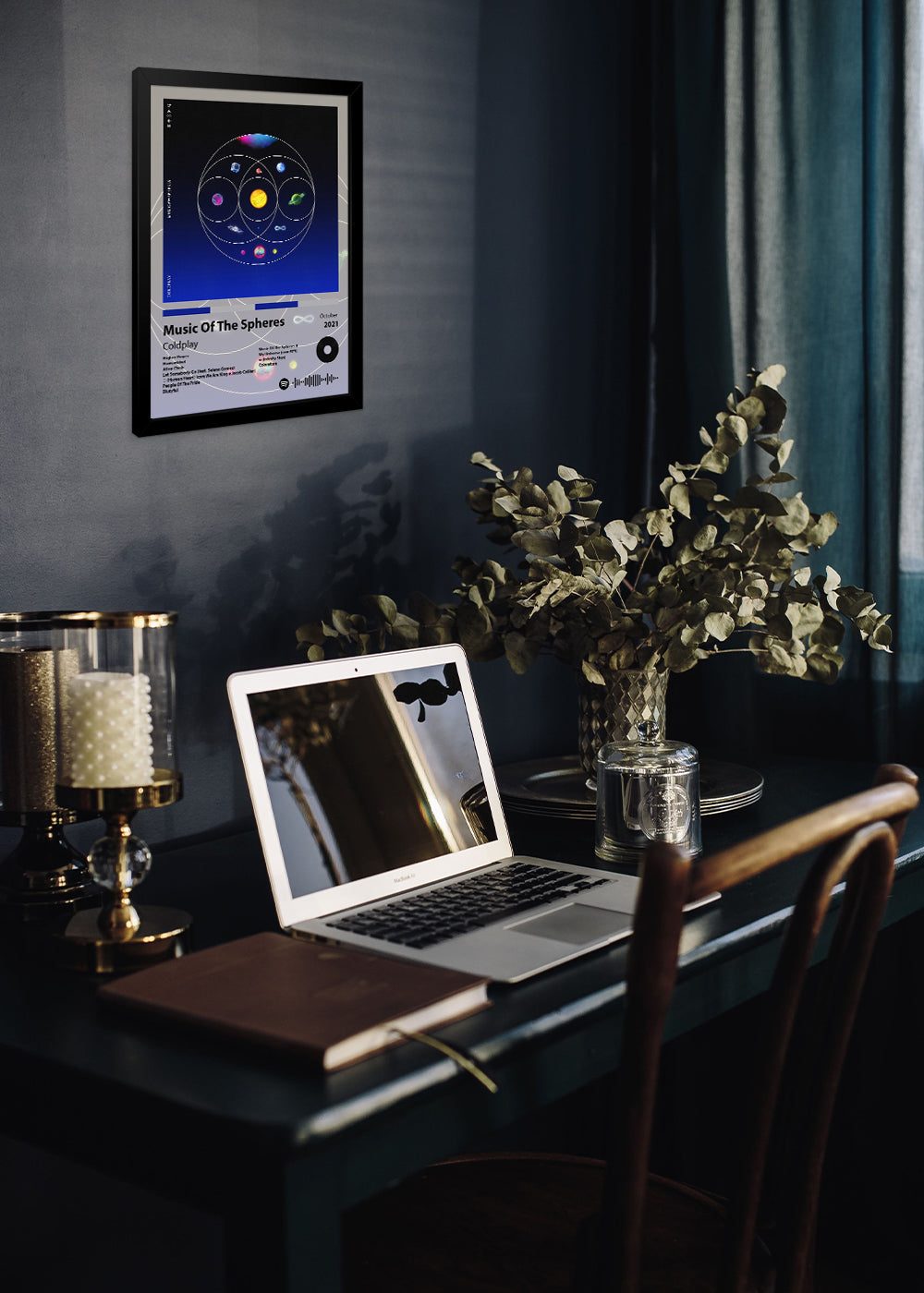 Quadro Decorativo Music of the Spheres Coldplay - Com vidro