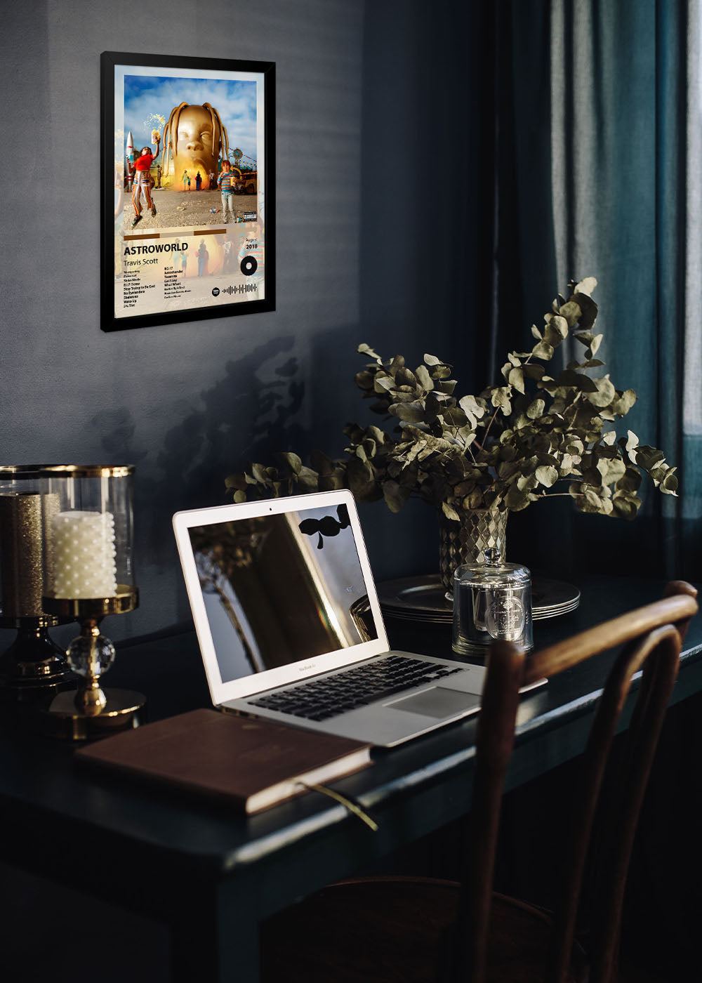 Quadro Decorativo ASTROWORLD - Travis Scott - Com vidro