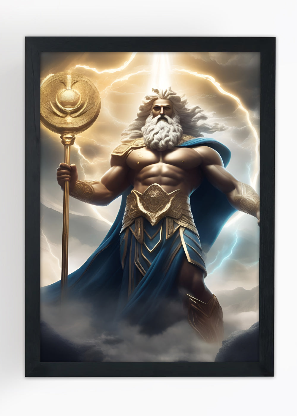 Quadro Decorativo Zeus governador do olimpo - Com vidro