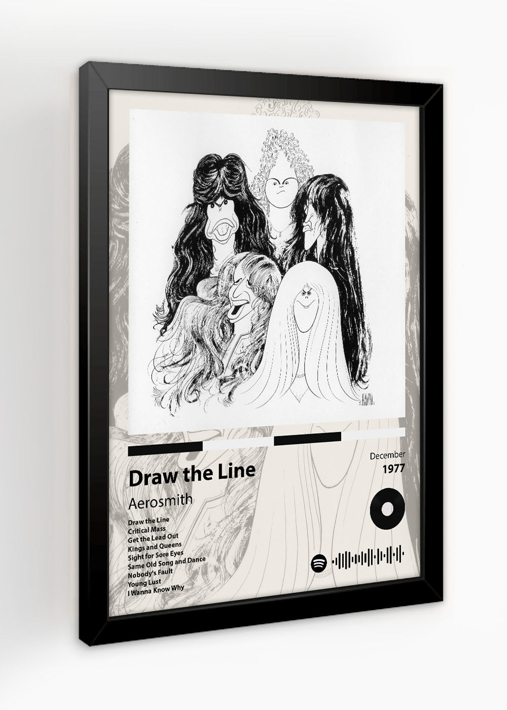 Quadro Draw the Line  - Aerosmith - Com vidro
