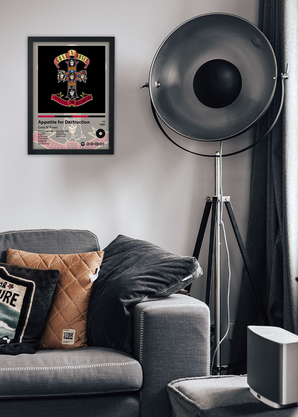 Quadro Decorativo Appetite For....Guns N' Roses - Com vidro