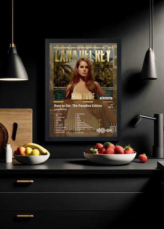 Quadro Decorativo Lana Del Rey Paradise (Colored) Com Vidro