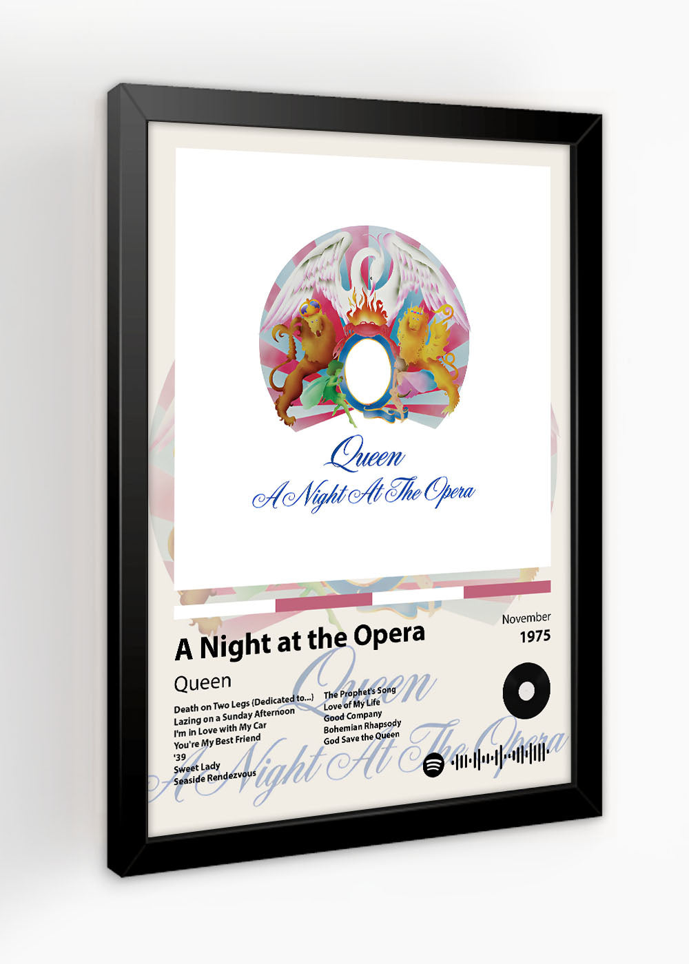 Quadro Decorativo A Night at the Opera Queen - Com vidro